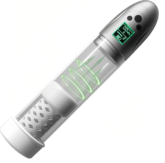 Electric Penis Enlarger Vacuum Pump - 5 Sucking Modes 9 Speed Vibration Masturbator Male Penis Enlargers & Enhancer with LCD Screen, Male Sex Toy Stamina Trainer for Bigger, Stronger Erections