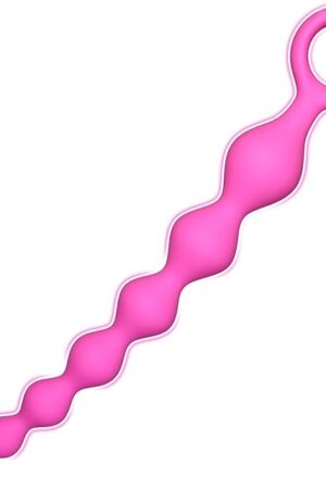82-Inch Anal Beads Butt Plug with Pull Ring, Beginner's Design G-Spot Stimulator with 7 Progressive Beads, Soft Silicone Prostate Massager Anal Plug, Sex Toys for Women Men & Couples (Pink)
