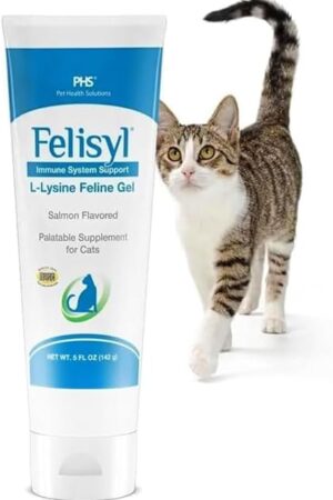 L-Lysine Gel for Cats (5oz) ? Supports Immune, Respiratory, and Eye Health Eases Sneezing, Runny Nose, and Watery Eyes Tasty Salmon Flavor - Made in The USA