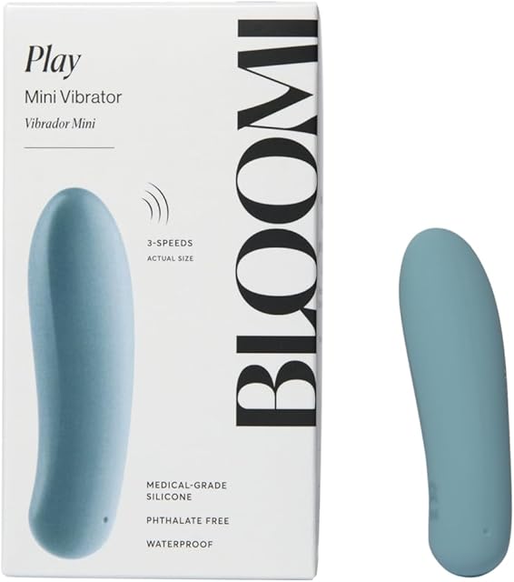 Bloomi Play Mini Massager - Wand Massager Vibrating Clit Stimulation Soft Silicone Ultra Powerful Motor Bullet Vibrators, Rumbling Muscle Relaxing Vibrations Date Night Couples 345" L