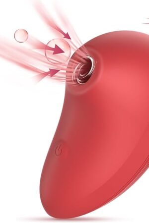 Adult Toys Sex Toys Dildo Vibrator with 9 Sucking & Vibrating Modes for Women Clitoral Nipple, Sucker Sex Stimulator G Spot Mini Vibrators for Women Couples Rose Red