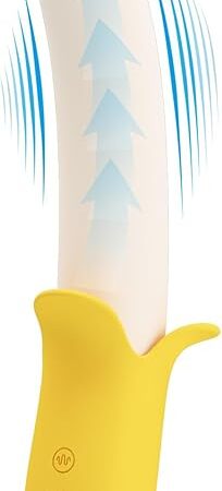 G Spot Banana Dildo Vibrator with 3 Thrusting Modes & 7 Vibration Modes, Rechargeable Silicone G Spot Vibrating Vibrator Adult Sex Toy for Woman
