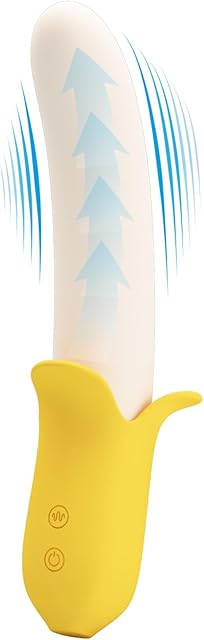 G Spot Banana Dildo Vibrator with 3 Thrusting Modes & 7 Vibration Modes, Rechargeable Silicone G Spot Vibrating Vibrator Adult Sex Toy for Woman