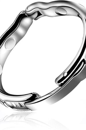 FST Metal Cock Ring, Cock Ring Adjustable Male Metal Penis Ring (Medium)