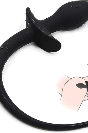Anal Plug with Dog Tail Silicone Butt Plug Anal Plugs Fetish Vaginal Plug Sex Masturbation Sex Toys for Women Men Gay Couples BDSM SM Sex Game