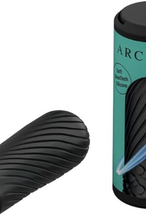 Arcwave Ghost Male Masturbator Adult Toys for Him | Resuable Textured Men's Stroker | Silicone Penis Sleeve for Men | Adult Male Sex Toys for Couples | Penis Cup for Sex Doll Oral Stimulation | Black