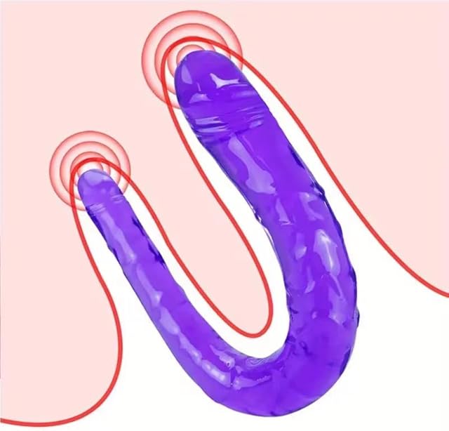 Double Headed Dildo Realistic Ass Dildo Double Dildo Anal Toys Double-Ended Dildo for Beginners Vagina Massager Double Side Dong 2 Head Dildo for Lesbian Women & Gay Men