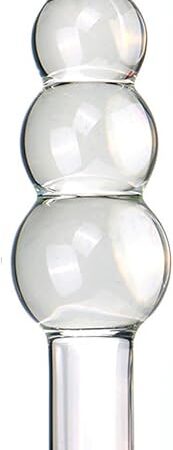 Glass Anal Beads,Crystal Dildo Butt Plugs Anal Beads Glass Pleasure Wand Anal Trainer Sex toys Glass Big Size Butt Plug with Graduated Beads Crystal G-spot P-spot Massager for Men Women