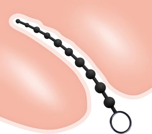 10 Balls Anal Beads Butt Plug, Soft Adult Sex Toys, Anal Sex Toy Waterproof Plug for Adult Sex Games, Men, Women and Couples