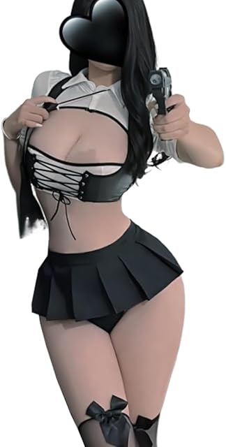 Women's sexy cosplay secretary outfit nightclub club hollow out slit hip hugging tight fitting clothing