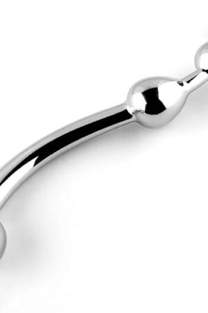 Double Ended Thrusting Dildo Stainless Steel Anal Beads Butt Plug Adult Toys Prostate Massager G Spot Stimulator Wand Small Dildo Orgasm Toy