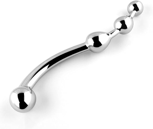 Double Ended Thrusting Dildo Stainless Steel Anal Beads Butt Plug Adult Toys Prostate Massager G Spot Stimulator Wand Small Dildo Orgasm Toy