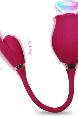 Explosive Full Flower Vibrator, Sucking Rose Clitoral Vibrating Dual Head 10 Frequency Female Masturbator, Adult Erotic Products