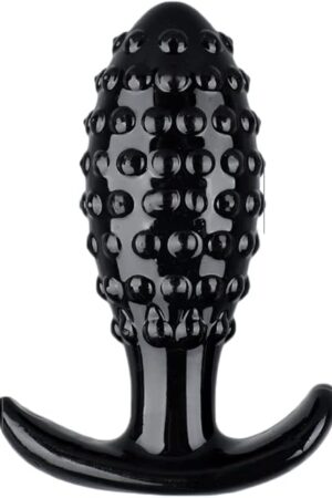 Anal Butt Plug Anal Plug Butt Plug Silicone Pineapple Shape Anal Butt Plug S/M/L/XL Stimulator Anal Sex Toys Prostate Massager Dildo (Color : Black)