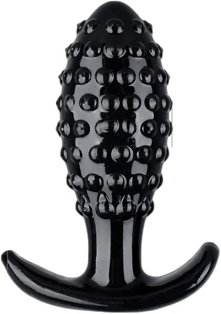 Anal Butt Plug Anal Plug Butt Plug Silicone Pineapple Shape Anal Butt Plug S/M/L/XL Stimulator Anal Sex Toys Prostate Massager Dildo (Color : Black)