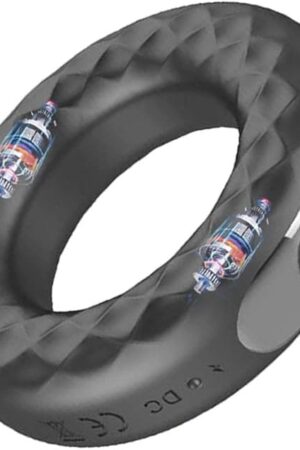 Vibrating Silicone Penis Ring for Men Ultra Soft Cock Ring Rechargeable Stretchy Penis Enlargers Erect Support Ring Vibrator Sex Toy for Men or Couples Black