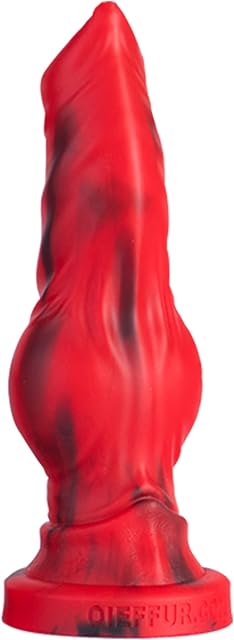 Generic Red Monster Dildo with Suction Cup: Realistic Dog and Wolf Dildos with Knot, Silicone Knotted Dildo for Anal Toys, Thrusting Dildo for Men, Animal Sex Toy Dildo for Women and Men Gay