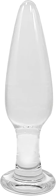Crystal Glass Anal Butt Plug Sex Toys Clear Glass Anal Plug Anal Expander Training Transparent Butt Plug Anal Trainer for Women Men Couples Tapered Head Anal Trainer Toy Anal Sex Toy YLMXHFC (L)