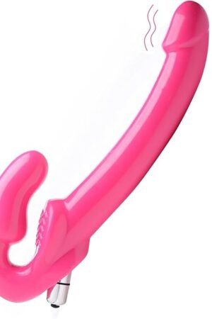 Vibrating Strapless Strap on Dildo Harness Free Gspot Clitoral Penis Vibrator for Lesbian Strapon Vibe Vibrating Adult Sex Toys Clit Anal Stimulator Women Female Strap-on [Made in USA]