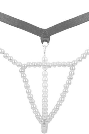 Women's Sexy Low Rise G-Strings with Pearls Tangas Intimates Underpants Thong