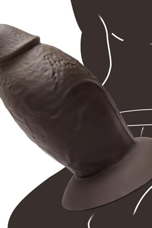 8.66" Sex Toy Anal Plug, Huge Dildo Silicone Butt Plug with Strong Suction Cup for Prostate Massager, Waterproof Safe Material with Lifelike Textured Anal Sex Toy for Intermediate Women Men (M)