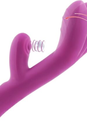 G Spot Come-Hither Rabbit Vibrator for Clitoris G-spot Stimulation,Realistic Dildo with 3 Buckling & 7 Tapping & 10 Vibration Modes,Vibrating Finger Massager Adult Sex Toys for Women and Couples