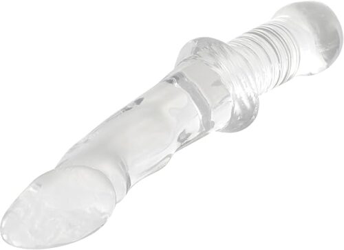 Simulated Sword Dildo, 12 in Large Crystal Prostate Massager, Anal Expander Training Masturbation, Butt Plug Sex Toy for Men and Women
