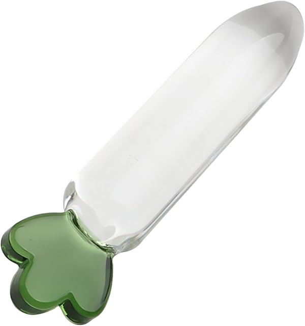 Crystal Anal Butt Plug Sex Toy - Transparent Radish Crystal Glass Anal Plug Dildo Anal Trainer Anal Dilator Masturbation Sex Toy for Women Men Couples Lover