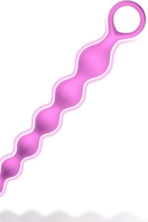 Anal Beads, Silicone Flexible Anal Chain Butt Plug with 7 Gradual Balls and Pull Loop Prostate Massager G-spot Stimulator Anal Training Sex Toy for Beginner 823 inch, Rose Red TJIJP