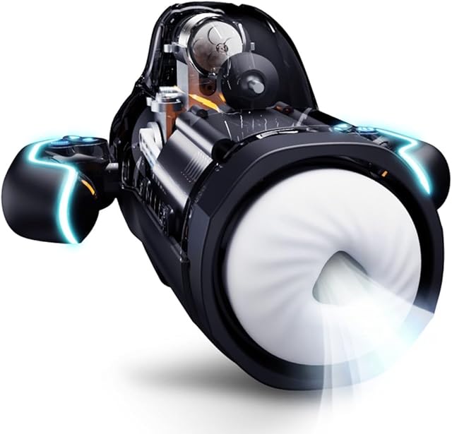 Leten Bermuda Dick Sucking Machine - Men's Automatic Blow Job Sex Toy Compact Male Masturbator with 10 Thrust & Suction Modes & Heat & Double Handle, Mens Adult Oral Stroker Electric Masturbators Cup