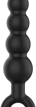 8 inch Silicone Anal Beads Butt Plug with Pull Ring,Long Anal Dildo with 5 Gradual Knots,Female G-spot Anal Stimulator & Male Prostate Massager,Big Anal Trainer Stretcher & Anus Dilator Adult Sex Toys