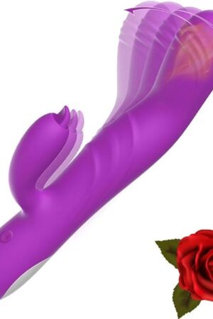 G Spot Clitoral Vibrator Waterproof & Rechargeable Realistic Silicone 2025 New Adult Tool Gifts Soft Dildo Vibrator with 8 Vibrating Modes, Rose Sex Toys for Women