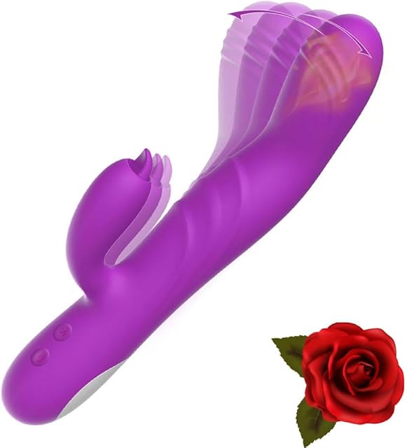 G Spot Clitoral Vibrator Waterproof & Rechargeable Realistic Silicone 2025 New Adult Tool Gifts Soft Dildo Vibrator with 8 Vibrating Modes, Rose Sex Toys for Women