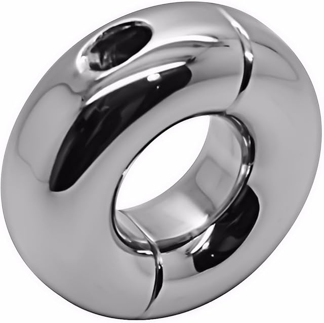 Glans Stretching Ring, Surgical Steel Metal Weighted Male Cockring, Penis Ring (20mm Thick x 26mm ID - 8.8 Ounces)