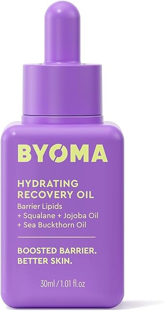BYOMA Hydrating Recovery Oil - Luxury Face Oil with Squalane, Jojoba Oil & Seabuckthorn Oil - Instant Radiant and Glowy Skin - Barrier Repair Facial Oil - 101 fl oz