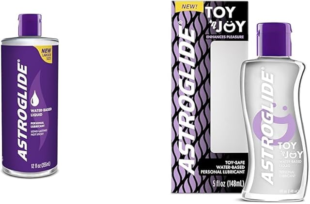Astroglide Liquid Personal Lubricant (12oz), Water Based Lube & Personal Lubricant, 5oz - Toy-Safe, Water-Based, Condom Compatible