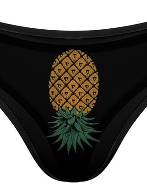 Down Pineapple Women's Sexy Thongs Underwear Transparent Mesh Panties