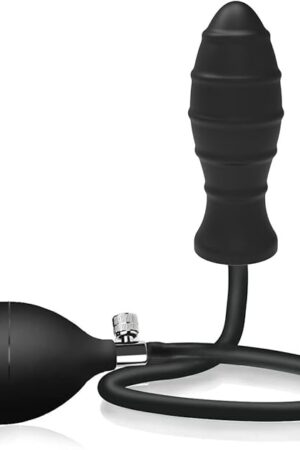 Adult Toys Silicone Wearable Inflatable Expander Butt Plug with Silicone Anal Bead Trainer Anal Sex Toy Stimulator Couples Prostate Massager Anal Sex Toys Waterproof Women Thrusting Toys