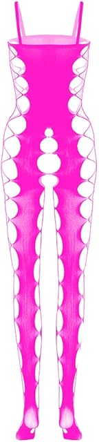 Women's Sexy Mesh BodyStocking Fishnet Lingerie Stretchy Dress Bodysuits One Piece See Through Lingerie