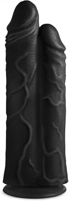 Double Stuffer 10 Inch Dildo - Black