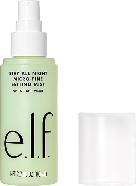 elf Stay All Night Micro-Fine Setting Mist, Hydrating & Refreshing Makeup Setting Spray For 16HR Wear-time, Vegan & Cruelty-Free, 27 Fl Oz