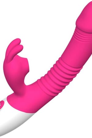 G Spot Rabbit Vibrator Dildo for Women Vaginal Healt,Bunny Ears for Women Clitoral G Spot Stimulation with 3 Telescopic & 10 Vibration Modes,Waterproof Heating Function Adult Sex Toys