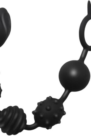 100% Silicone Anal Beads for Men/Women Gradual Size Increase & Safe Pull Ring Easy to Clean Anal Toys Long Anal Butt Plug Anal Expander Pull Ring Adult Sex Toy (S)