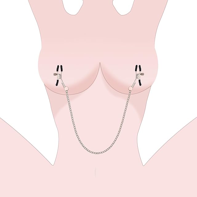 BDSM Nipple Toys Nipple Clamps Sexual Pleasure Tools for Women Men Couples Sex Toys Bondage Gear Accessories Sex Restraints Nipple Stimulation Kinky Adult Sex Toys Games Nipple Clips with Metal Chain