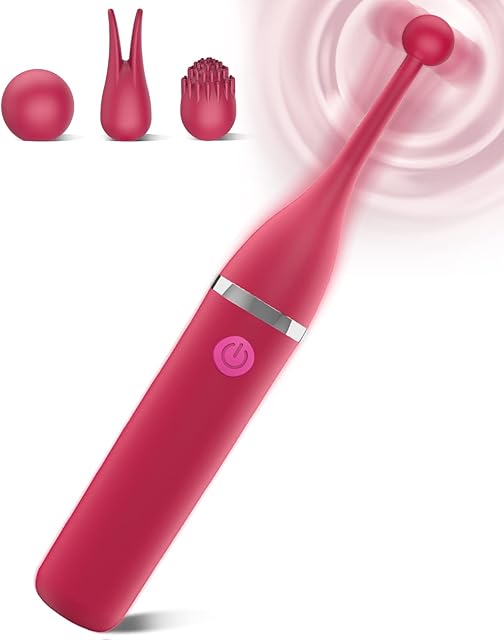 Clitoralis Stimulator for Women with Three Silicone Head, High-Frequency G Spot Clit Vibrator Stimulation with 10 Powerful Vibration Modes Adult Sex Toys for Womens Nipple Anal Bullet Vibrator