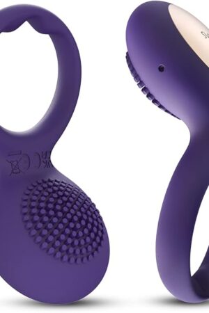 Vibrating Penis Rings Sex Toys - SVAKOM Rings for Men Couples Pleasure with 25 Vibrations - Penis Trainer Ring Male Adult Sensory Toy & Female Clitoral Vibrator (Larger)