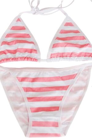 Cute Japanese Style Blue/Pink Stripe Strawberry Sexy Bikini Lingerie Women Panties Cotton Underwear Cosplay