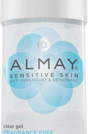 Almay Deodorant for Women, Gel Antiperspirant, Hypoallergenic, Dermatologist Tested for Sensitive Skin, Fragrance Free, 225 Oz