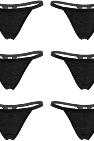 Womens Panties Cotton Thongs Pack of 6pcs G-String