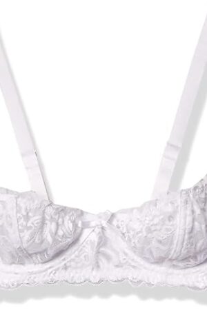 Women's Plus Size Lace Open Cup Underwire Shelf Bra